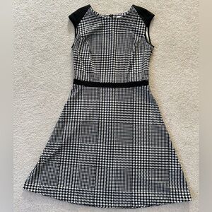 Calvin Klein Black and White Checkered Mini Dress